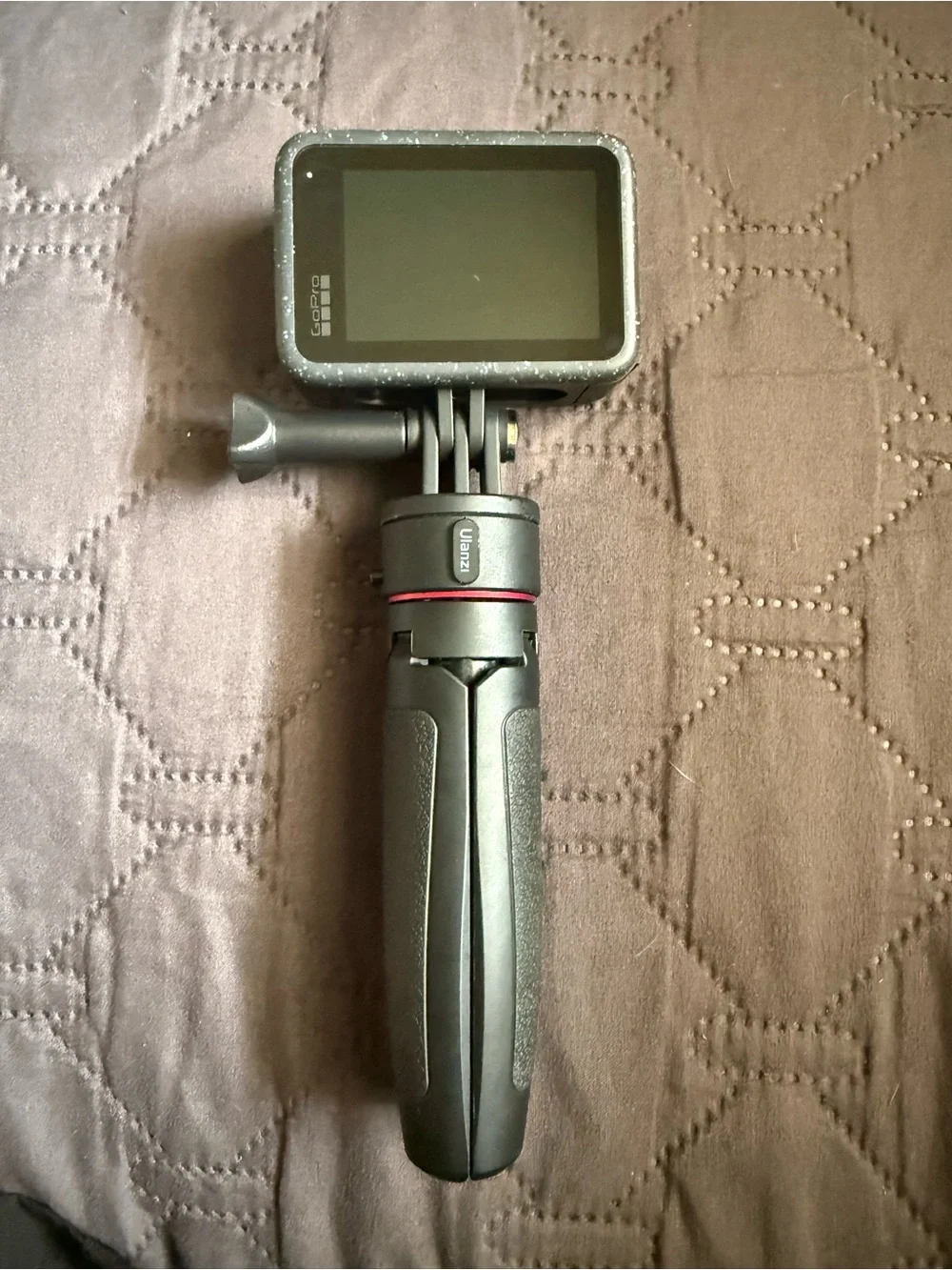 GoPro Black Speckled Action Camera with Blue Logo
